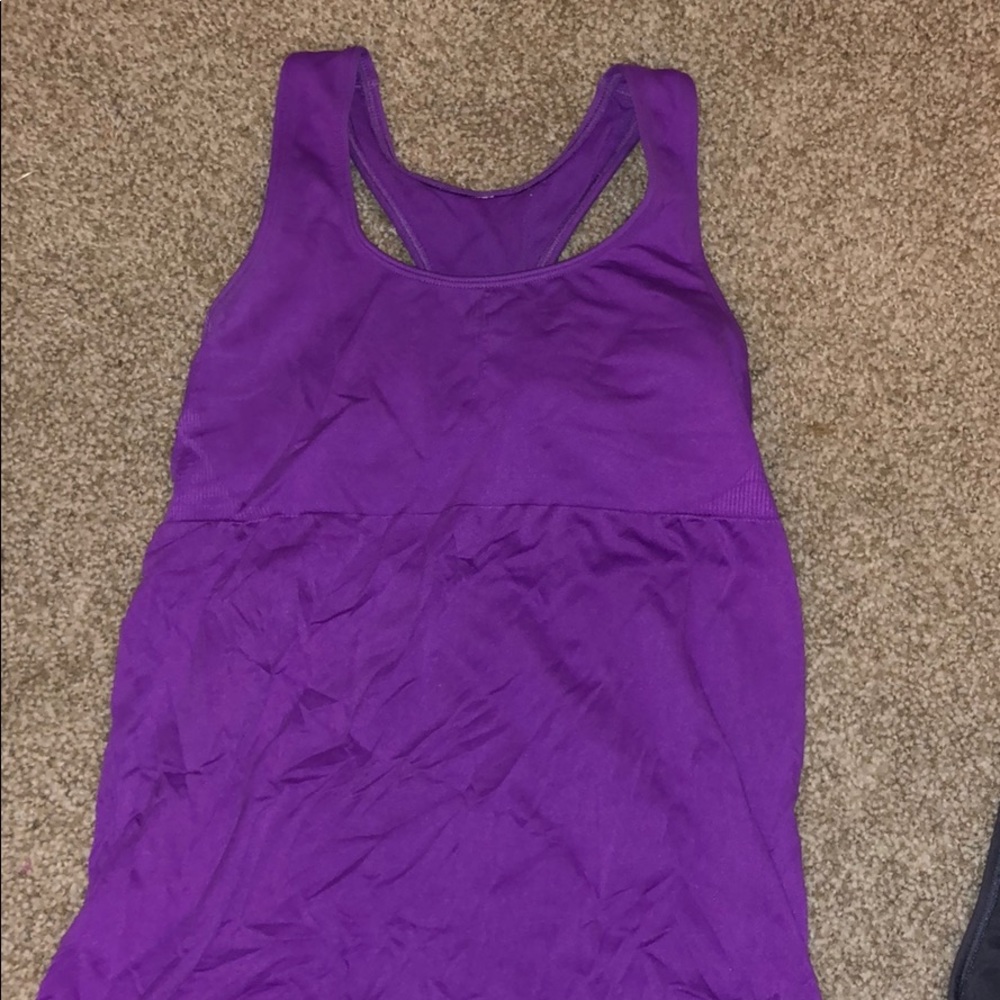 Workout top with built in bra